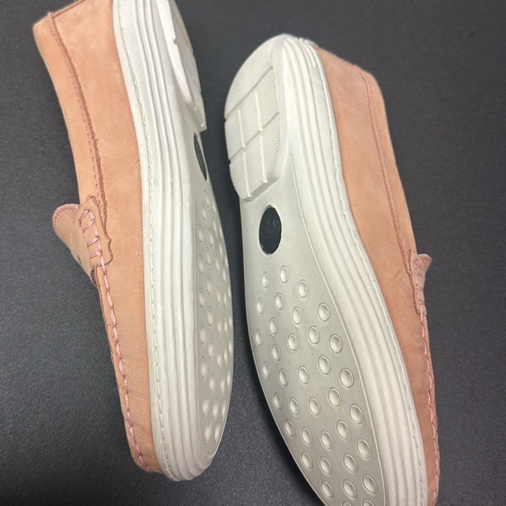 Drivers club pink slip on Leather loafers girls size 1 - Picture 6 of 8